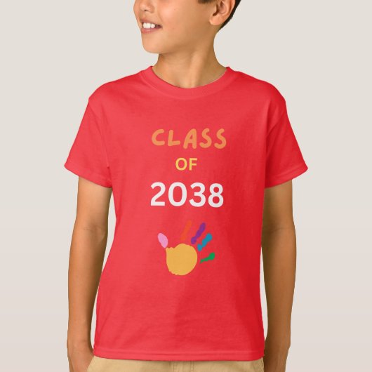 2038年度のクラス フィンガーペイントで Tシャツ (正面)