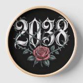 2038年 薔薇と茨" 壁時計 (正面)
