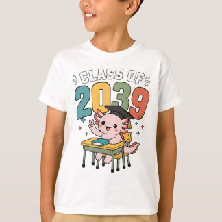 2039年卒業おめでとう ウーパールーパー 未来の卒業 Tシャツ
