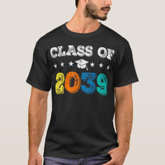2039年卒業予定 育つわたし 小学校の初日 Tシャツ