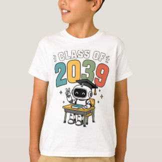 2039年卒業 ロボット 未来の卒業生 卒業式 Tシャツ