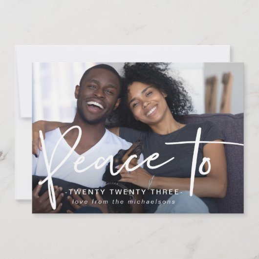 203 New Yearの写真に平和 (正面)