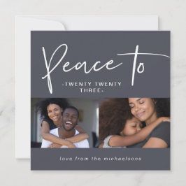 203 New Yearの写真に平和 カード