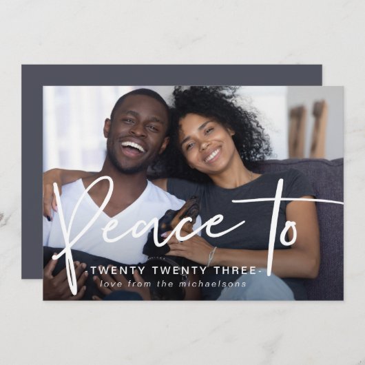 203 New Year Photo Blueへの平和 (正面/裏面)