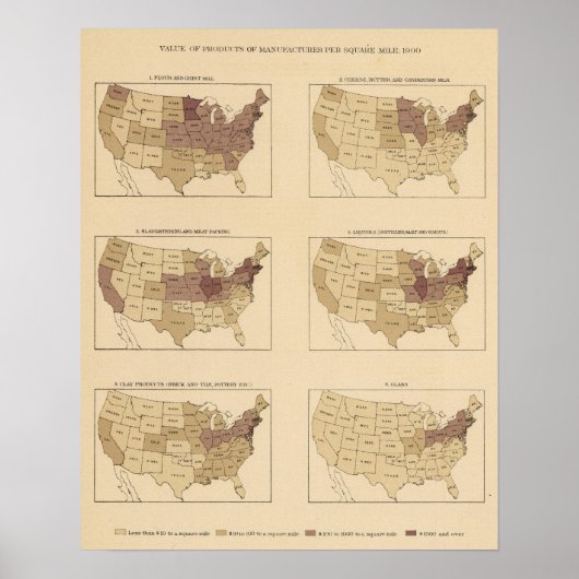 204製造業/平方マイル ポスター (正面)