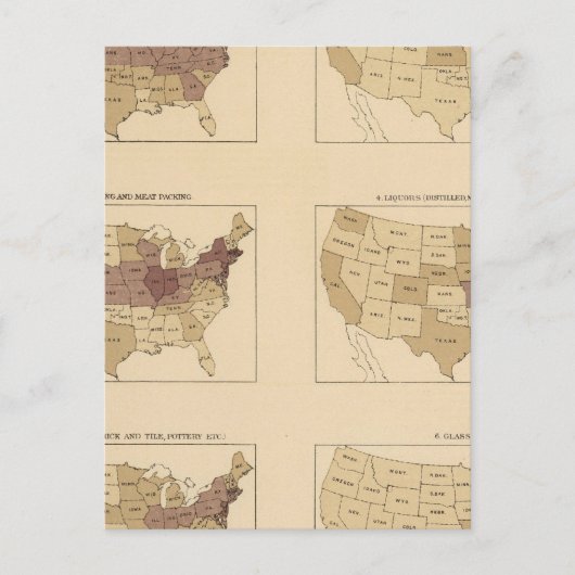 204製造業/平方マイル ポストカード (正面)