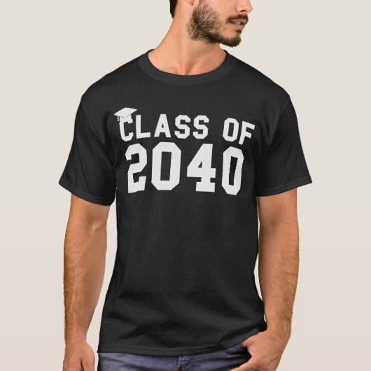 2040年のクラスは私と一緒に成長する学校の最初の日 Tシャツ (正面)