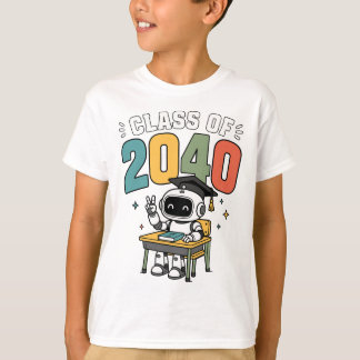 2040年卒業 ロボット 未来の卒業 Tシャツ
