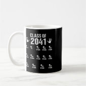2041年生まれの私と一緒に成長 プレK 小学校の初日 コーヒーマグカップ (左)