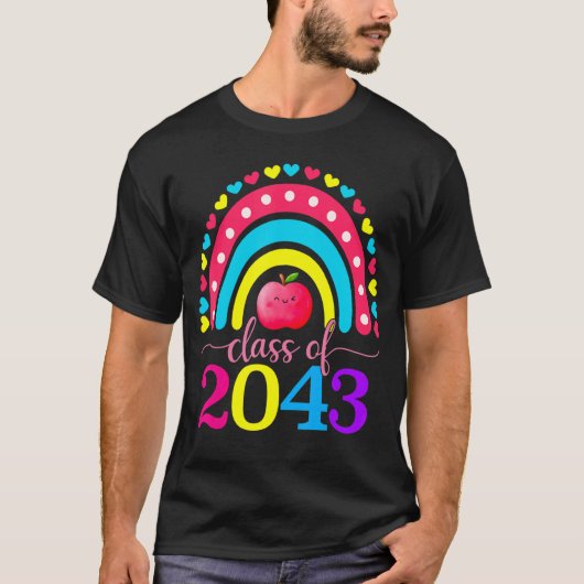2043年のクラスは卒業1日目Raと一緒に成長 Tシャツ (正面)