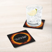 2045年太陽の皆既食 スクエアペーパーコースター (インサイチュ)