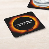 2045年太陽の皆既食 スクエアペーパーコースター (アングル)