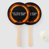 2045年太陽の皆既食 ハンドファン (正面&裏面)