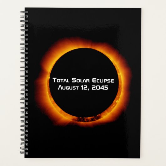 2045年太陽の皆既食 プランナー手帳 (正面)