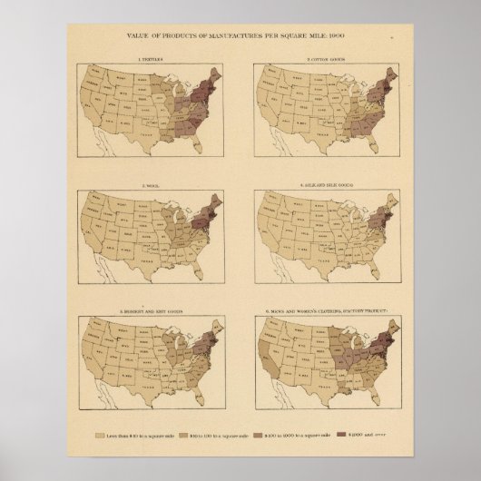 205製造業/平方マイル ポスター (正面)
