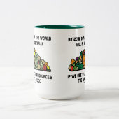 2050年までに世界の90%がベジタリアン ツートーンマグカップ (中央)