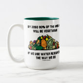 2050年までに世界の90%がベジタリアン ツートーンマグカップ (左)