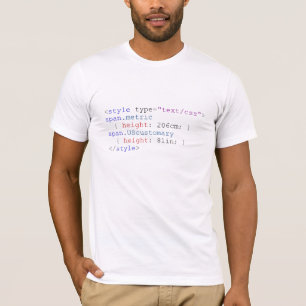 206 cm、6' 9" CSS Tシャツ