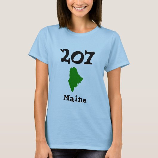 207, Area Code of Maine Tシャツ (正面)