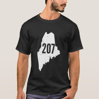 207 Maine State Area Code Outline Pride Tシャツ