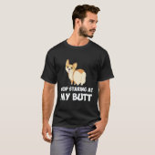 20 お尻から見るのやめて コーギー Tシャツ (正面フル)