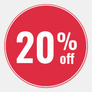 20%オフ割引セール ラウンドシール