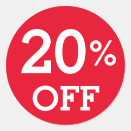 20%オフ割引販売の白い赤 ラウンドシール