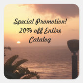 20%オフ – 海表示 スクエアシール (正面)