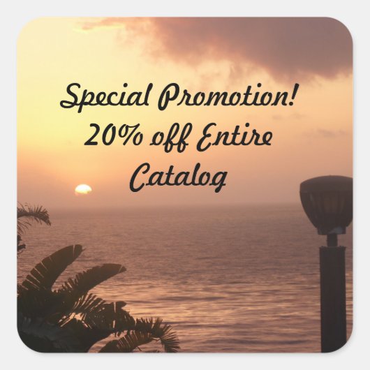 20%オフ – 海表示 スクエアシール (正面)