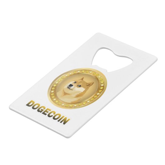 20.ドギーコーイン暗号通貨は月にドージュ。 クレジットカード栓抜き (裏面アングル)