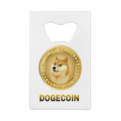20.ドギーコーイン暗号通貨は月にドージュ。 クレジットカード栓抜き (裏面)