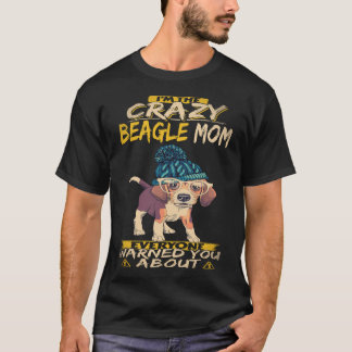 20 ビーグルが大好きなクレイジービーグルママ Tシャツ