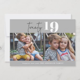 20 ボールド グラフィック マルチ フォト 新年 シーズンカード