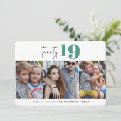 20 ボールド グラフィック マルチ フォト 新年 シーズンカード (スタンド正面)