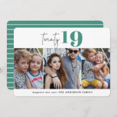 20 ボールド グラフィック マルチ フォト 新年 シーズンカード (正面/裏面)