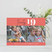 20 ボールド グラフィック マルチ フォト 新年 シーズンカード (スタンド正面)