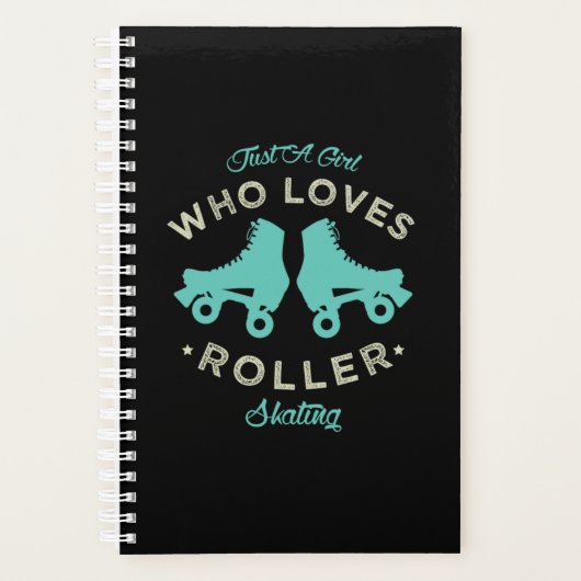 20.ローラおもしろいースケートで滑るが大好きな女の子転がだ プランナー手帳 (正面)