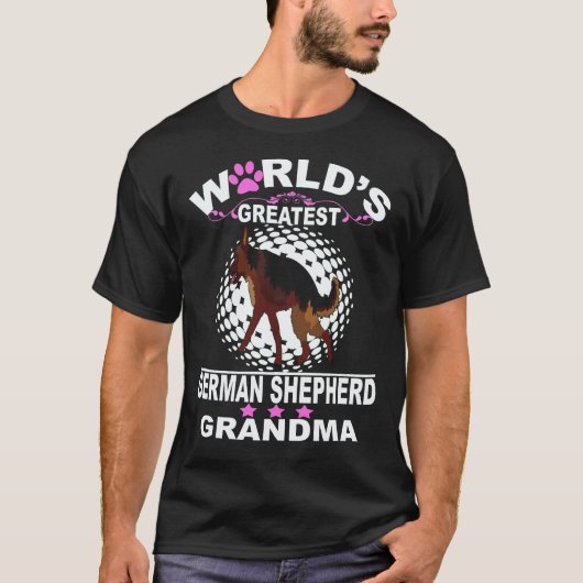 20 世界で一番すごいジャーマンシェパードの祖母 ドイツ Tシャツ (正面)