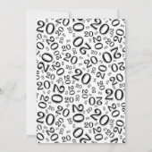 20 – 乱数パターン黒/白20イベント 招待状 (裏面)