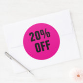 20%割引ステッカー クリアランス割引セール ラウンドシール (封筒)