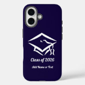 20??年卒業クラス NVYWHT カスタム年名 Case-Mate iPhoneケース (裏面)