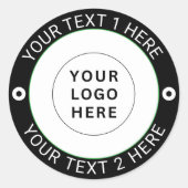 20 標準ロゴステッカー | シンプル標準ステッカー ラウンドシール (正面)