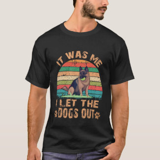 20 私が犬を外に出した ジャーマンシェパード Tシャツ