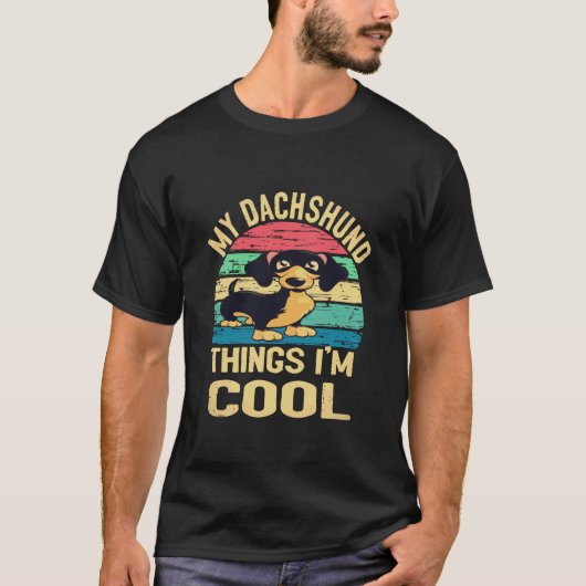 20 私のダックスフントの件 私はクール - ヴィンテージ Tシャツ (正面)