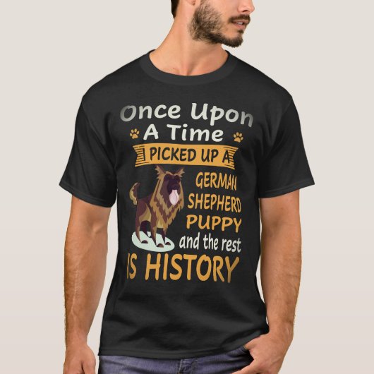 20 私はかつてジャーマンシェパードを拾った Tシャツ (正面)