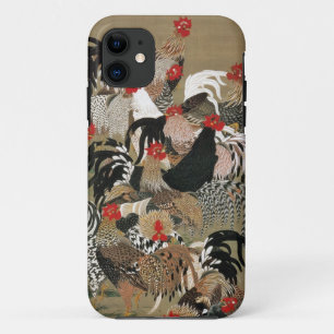 20. 群鶏図、オンドリの若冲の群、Jakuchūの日本芸術 iPhone 11 ケース