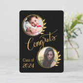 20__金ゴールドグリッター4写真 招待状 (スタンド正面)