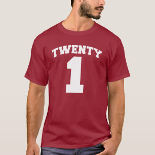 20 1つのマイル標石の誕生日のティー Tシャツ