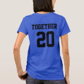 20、19、XX以来チームワイシャツを一緒につなぎます Tシャツ (裏面)