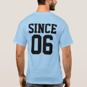 20、19、XX以来チームワイシャツを一緒につなぎます Tシャツ (裏面)